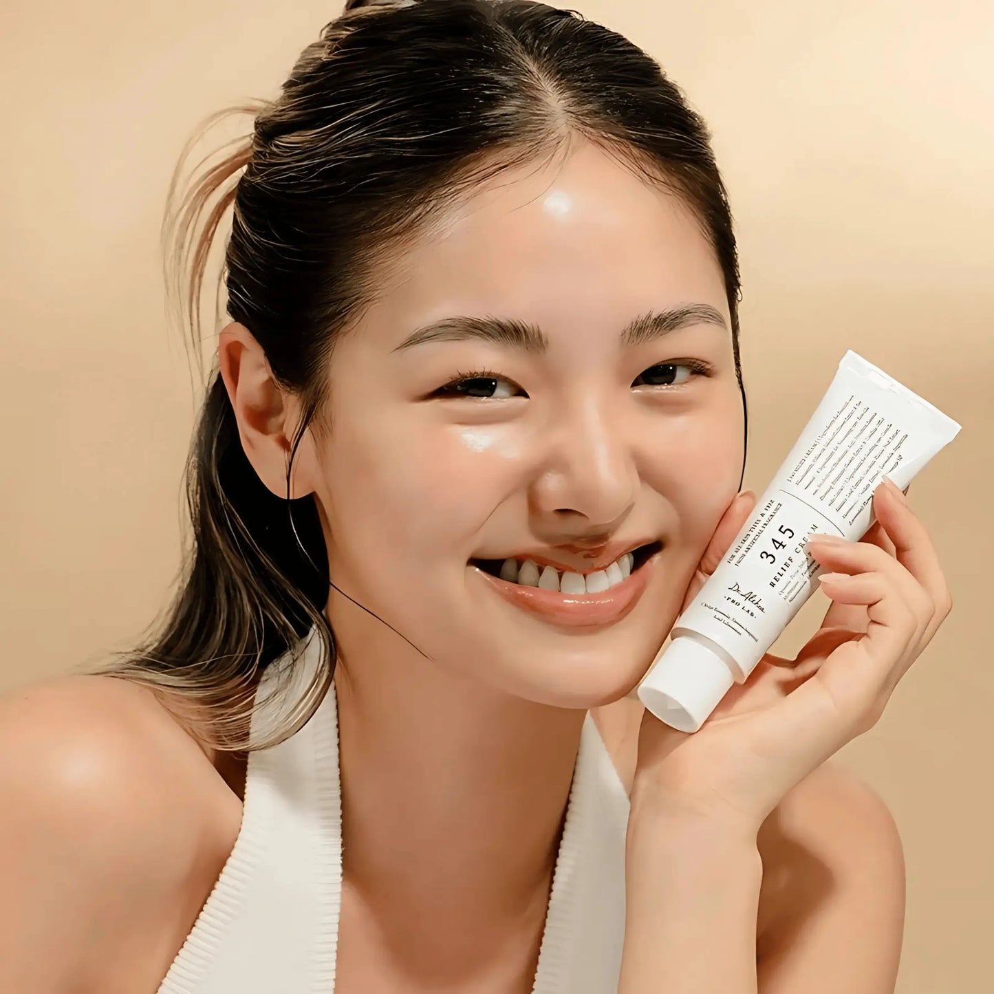 Dr. Althea 345 Relief Cream – aplicação suave ideal para pele reativa, com tripla ação calmante, hidratante e reparadora, skincare coreano com fórmula vegana