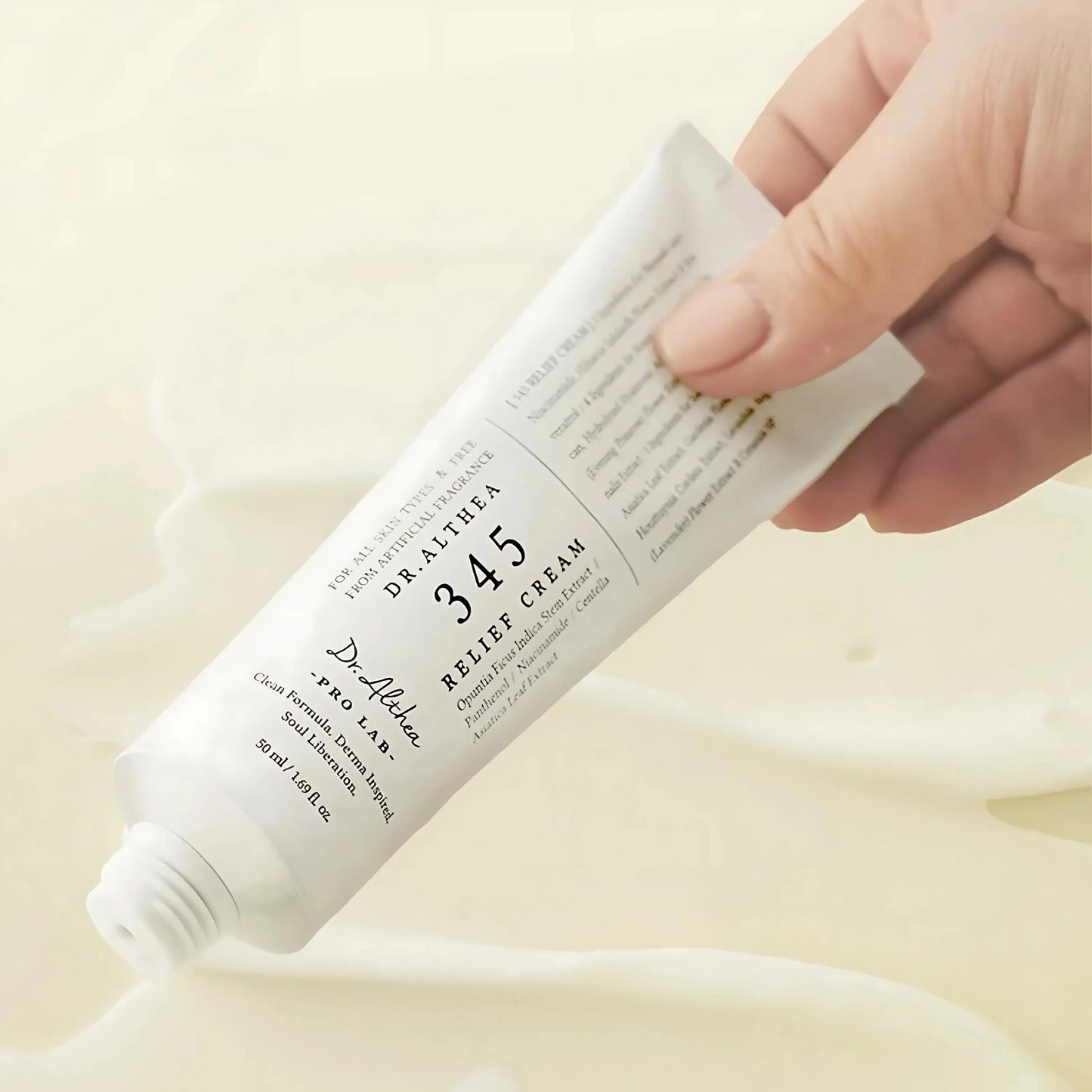 Dr. Althea 345 Relief Cream – creme vegano coreano para pele sensível com textura suave e ingredientes calmantes, ideal para reforçar a barreira cutânea, skincare k-beauty Portugal