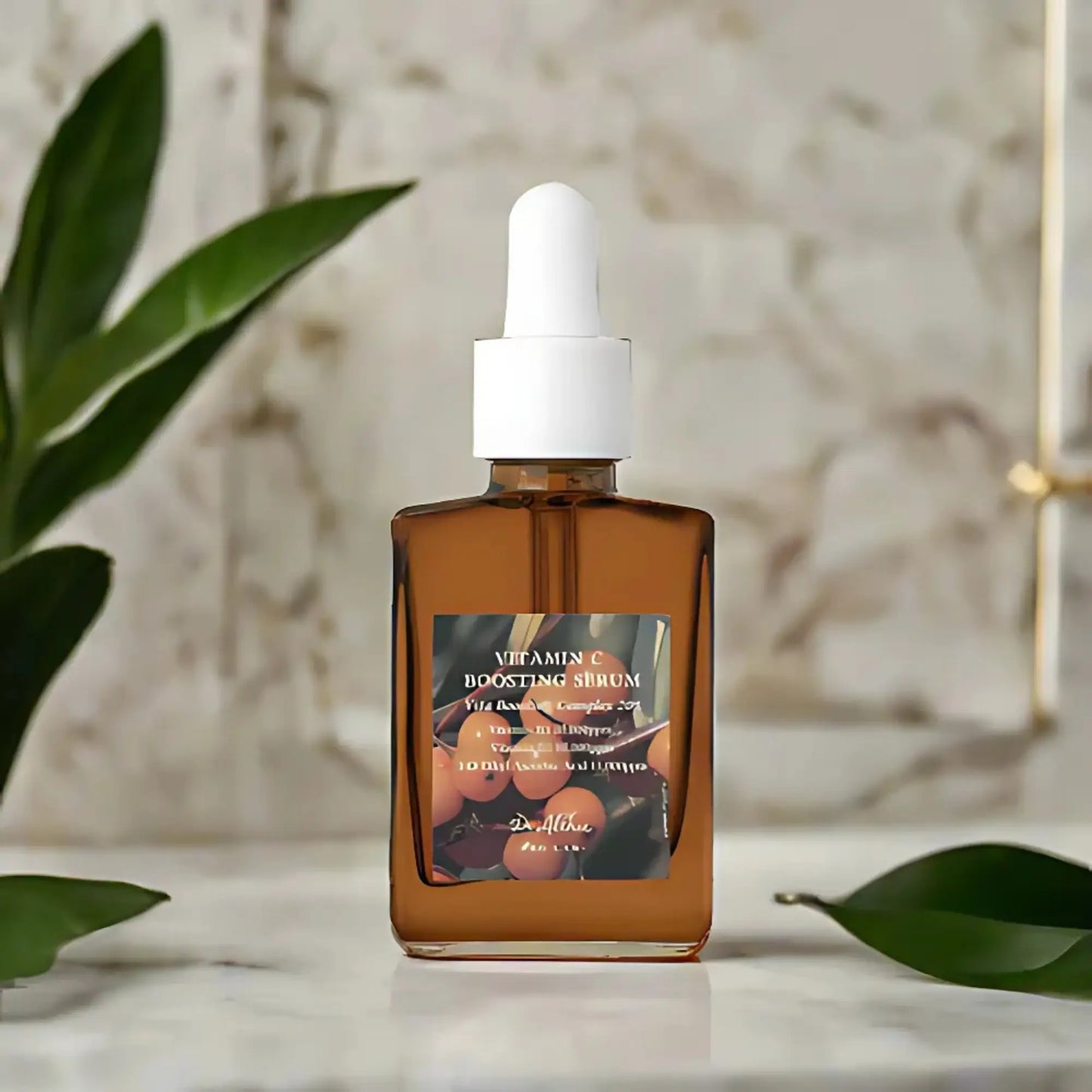 Dr. Althea Vitamin C Boosting Serum – frasco em destaque num cenário natural com luz suave, ideal para peles baças e sem brilho, cosmética coreana e skincare k-beauty Portugal