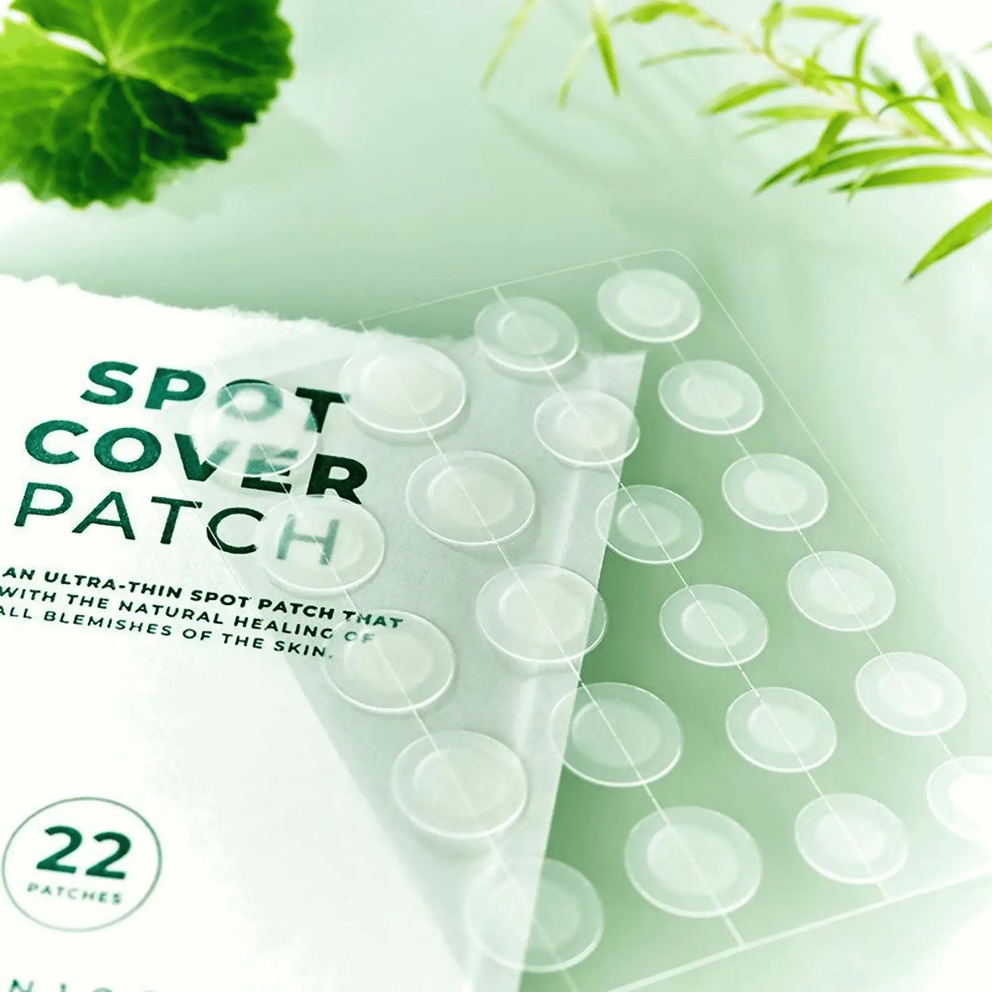 SKIN1004 Madagascar Centella Tea-Trica Spot Cover Patch — cartela com 22 adesivos redondos transparentes para proteção de borbulhas. Cosmética coreana e skincare k-beauty Portugal.