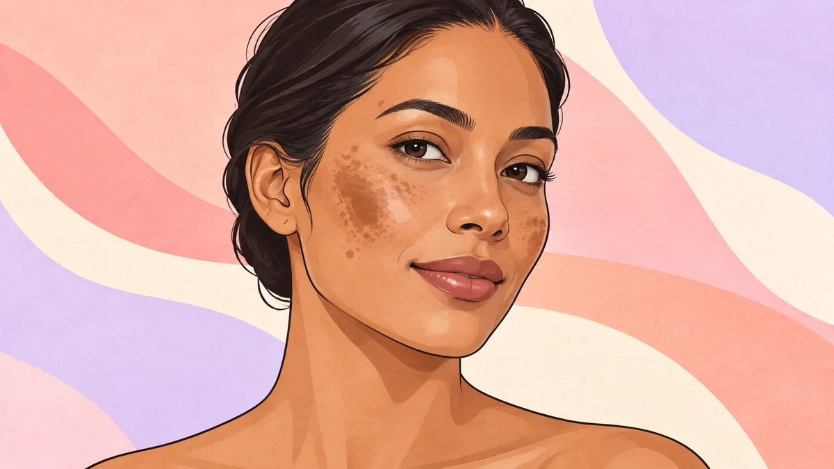 Pele com manchas — retrato ilustrado
