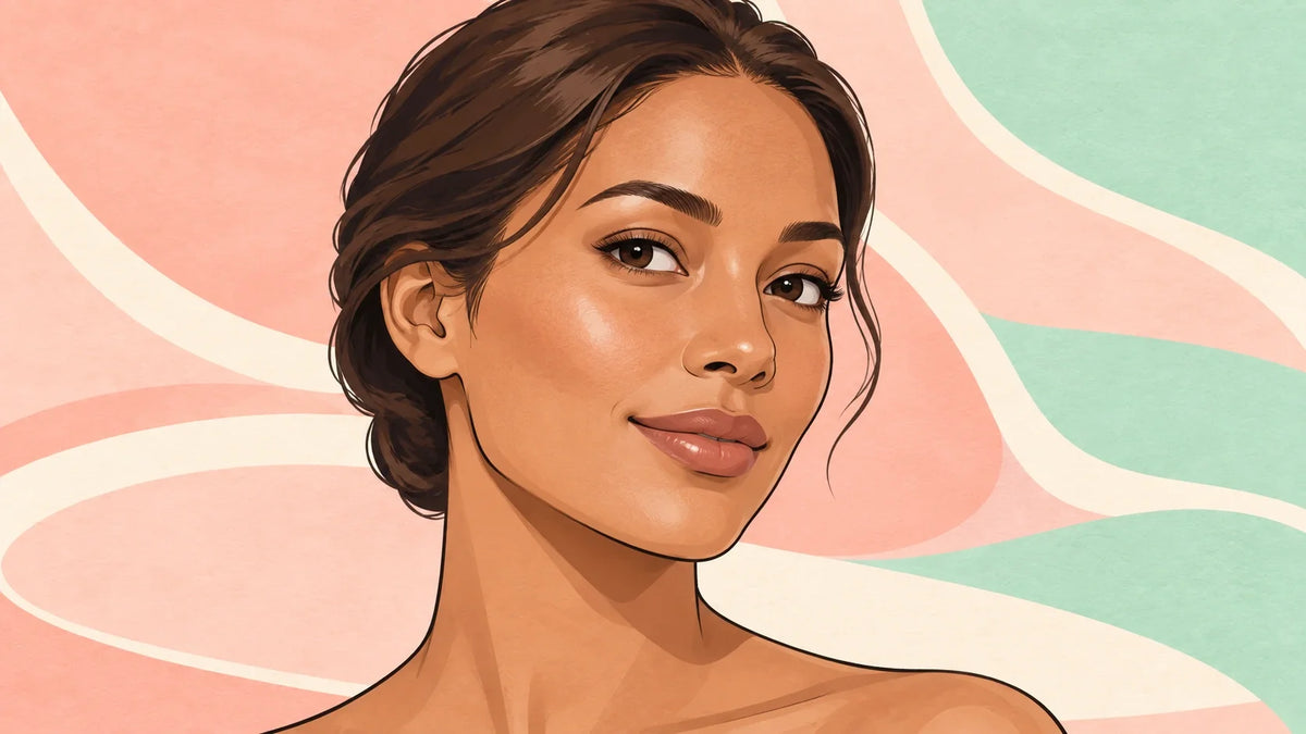 Pele normal — retrato ilustrado