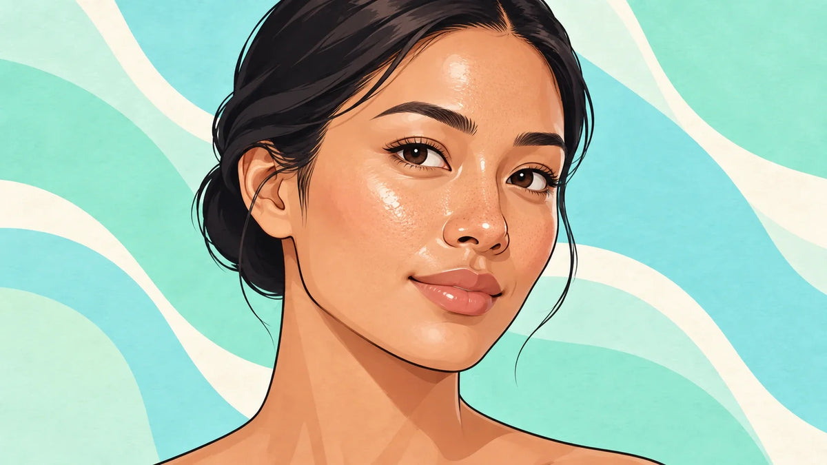 Pele oleosa — retrato ilustrado