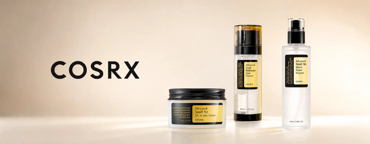 Banner COSRX - Advanced Snail 92 All in One Cream e Essências Snail Mucin na HaemiSkin