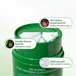 Ingredientes do Dr. Althea Pure Grinding Cleansing Balm: óleo de semente de uva, óleo de Camellia Sinensis e madecassoside.