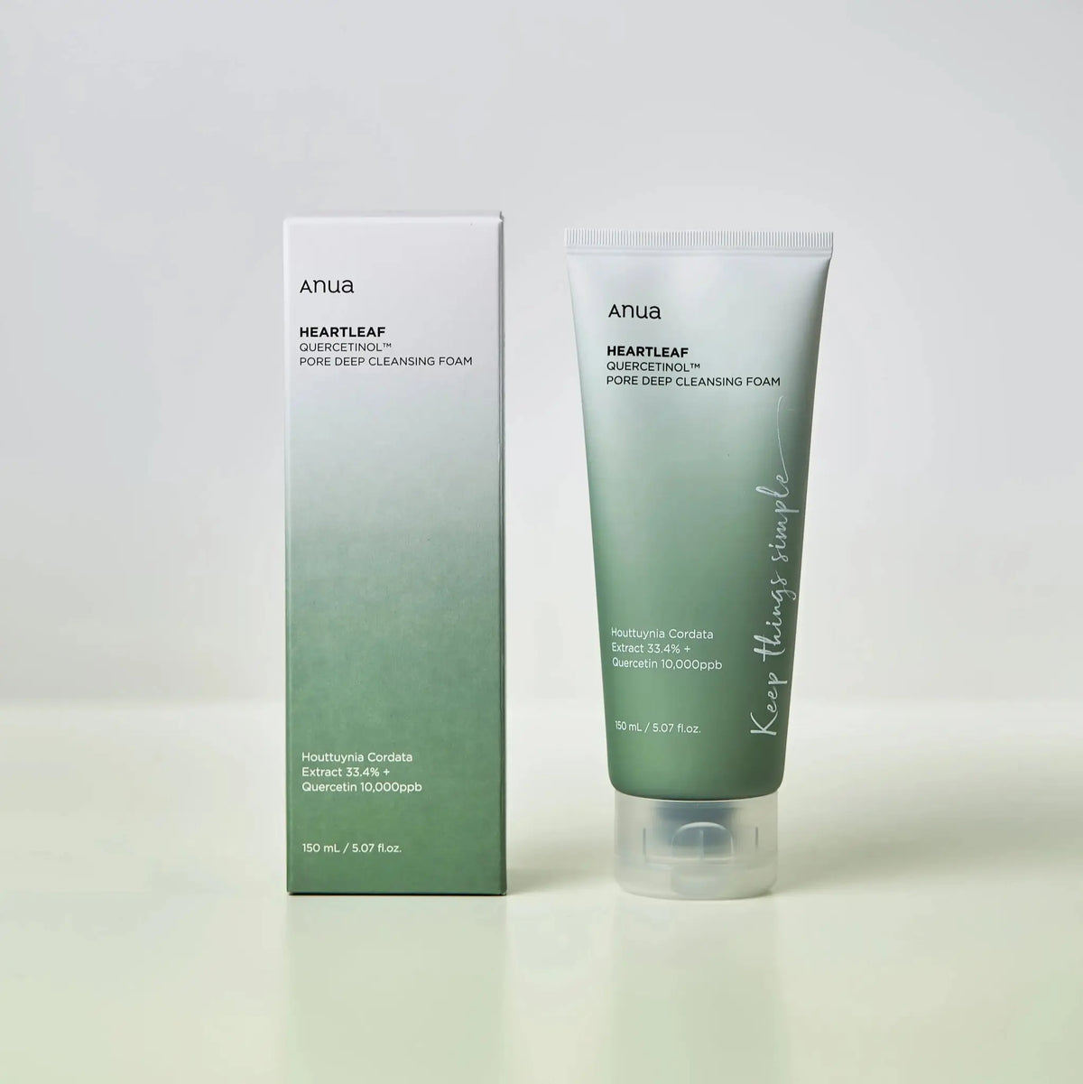 Heartleaf Quercetinol Pore Deep Cleansing Foam ANUA espuma coreana heartleaf poros limpos cosmética coreana Portugal