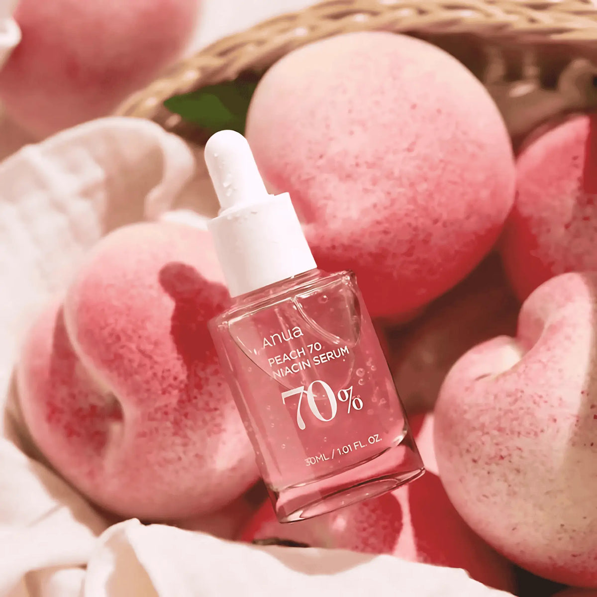 Peach 70% Niacinamide Serum ANUA sérum coreano pêssego e niacinamida luminosidade pele skincare Portugal