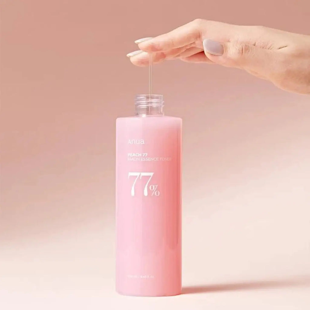 Peach 77% Niacin Essence Toner ANUA tónico facial coreano pêssego suavizar textura cosmética coreana Portugal