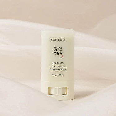 Matte Sun Stick Mugwort Camelia SPF50+ Beauty of Joseon protetor solar coreano stick matte acabamento seco cosmética coreana Portugal
