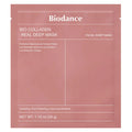 Bio-Collagen Real Deep Mask da Biodance embalagem frontal em fundo rosa