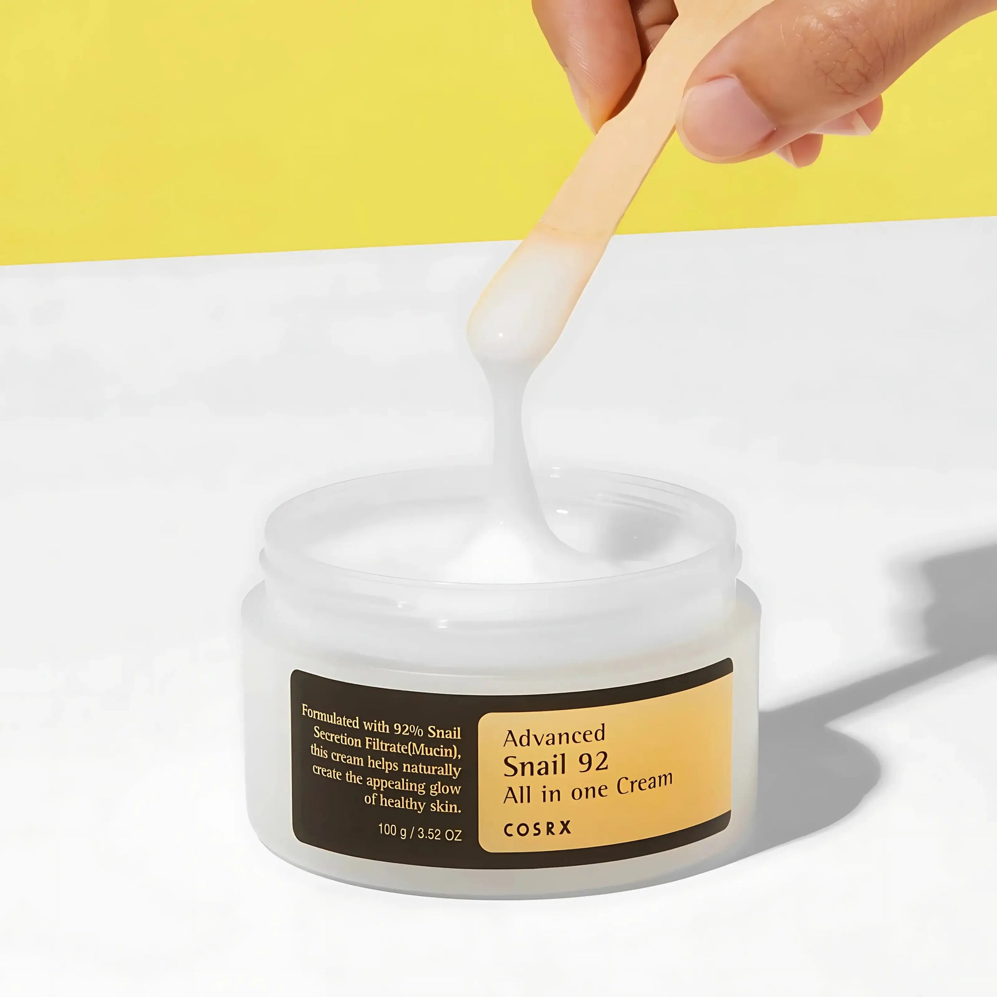 COSRX Advanced Snail 92 All In One Cream com espátula – creme coreano regenerador com mucina de caracol, para elasticidade e hidratação intensiva, skincare k-beauty Portugal