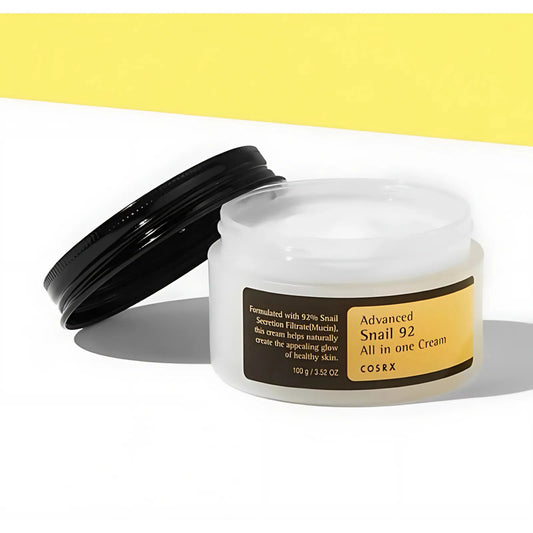 COSRX Advanced Snail 92 All In One Cream – textura leve com 92% de mucina de caracol para hidratação profunda e regeneração da pele, cosmética coreana e skincare k-beauty Portugal