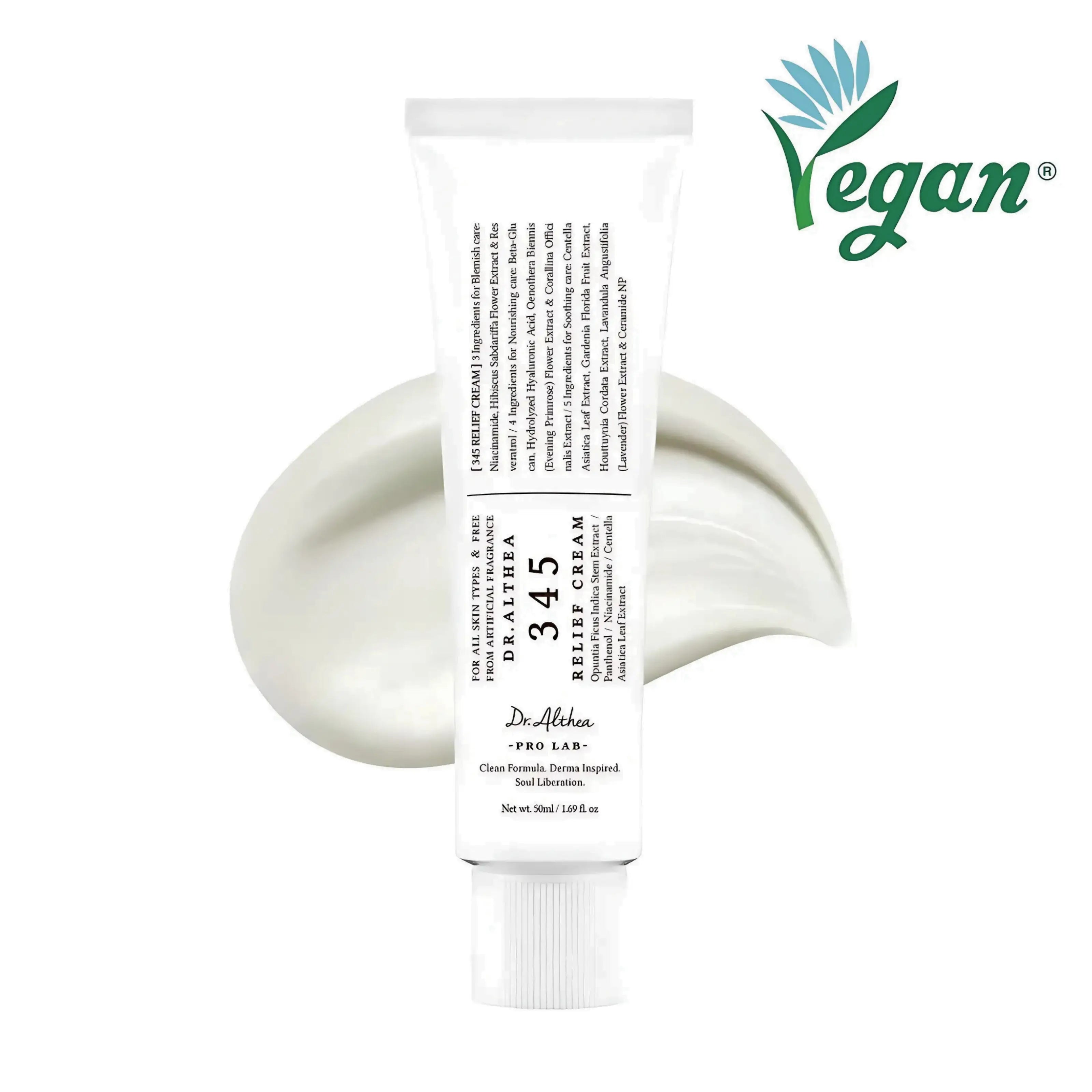 Dr. Althea – 345 Relief Cream, creme facial coreano calmante com pantenol para hidratação, cosmética coreana skincare Portugal
