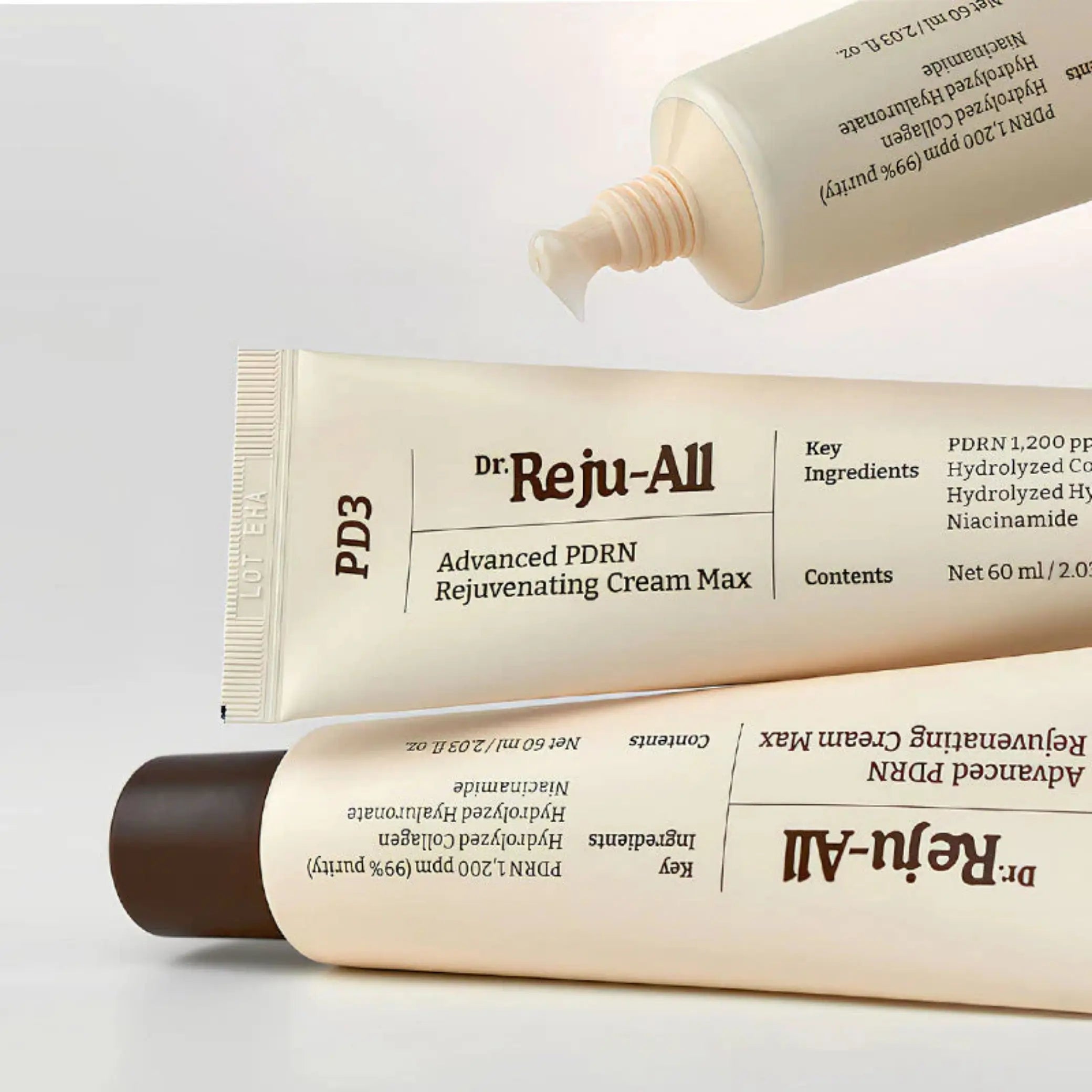 Dr. Reju-All – Advanced PDRN Rejuvenating Cream, textura hidratante com ácido hialurónico e panthenol, cosmética coreana skincare Portugal