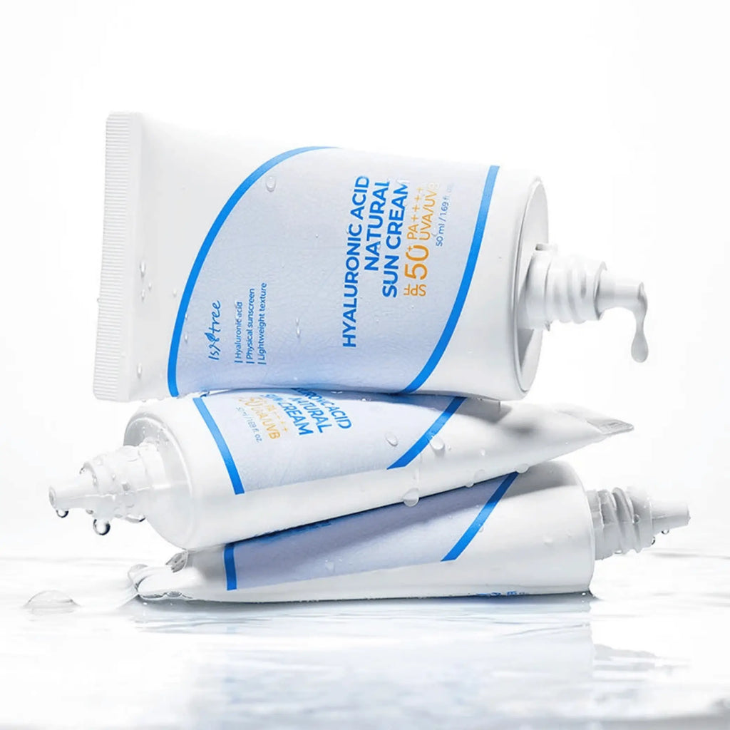 Isntree Hyaluronic Acid Natural Sun Cream SPF50+ protetor solar facial coreano proteção PA++++ sem filtros químicos skincare Portugal