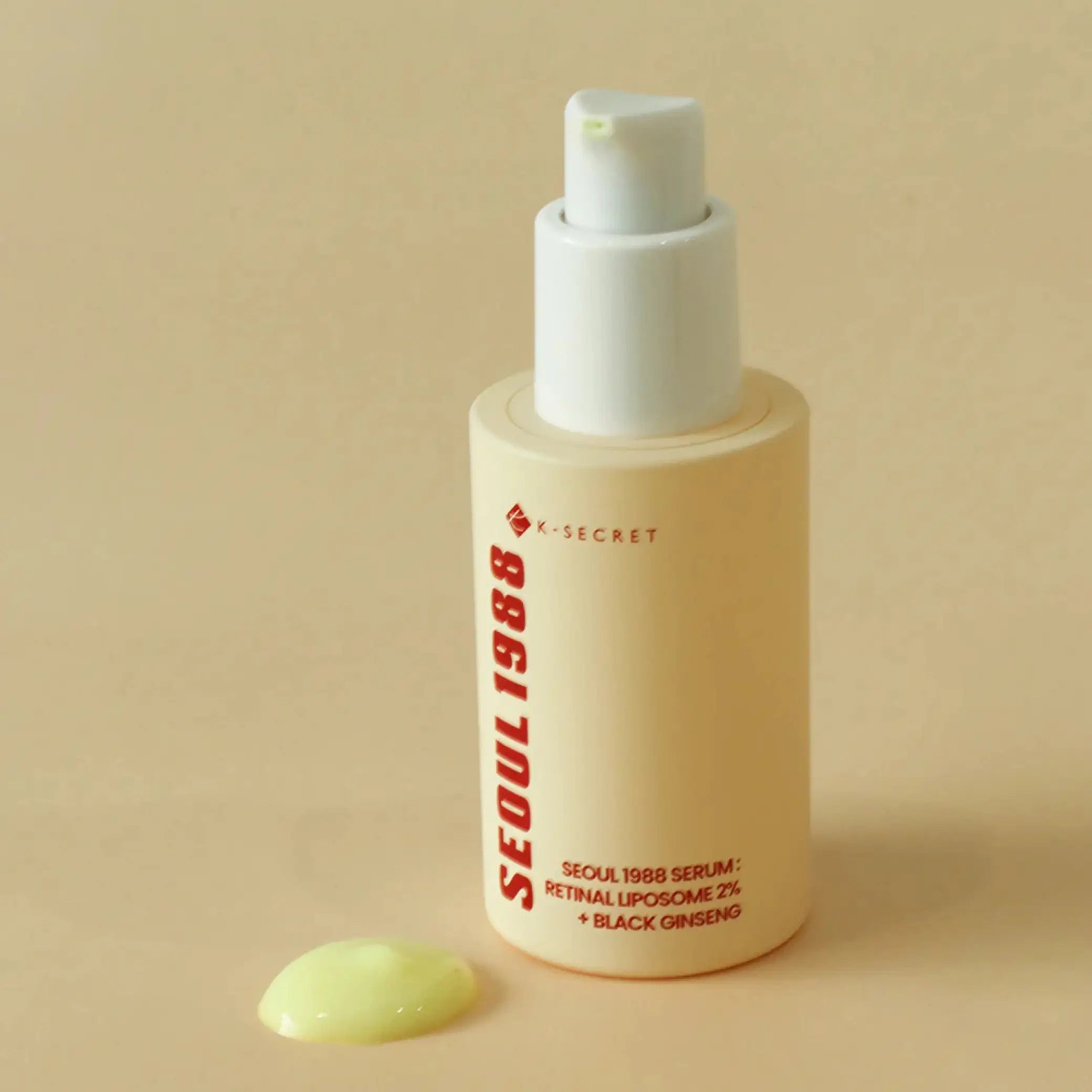 K-SECRET Retinal Liposome 2% + Black Ginseng sérum coreano textura leve firmeza e glow Portugal