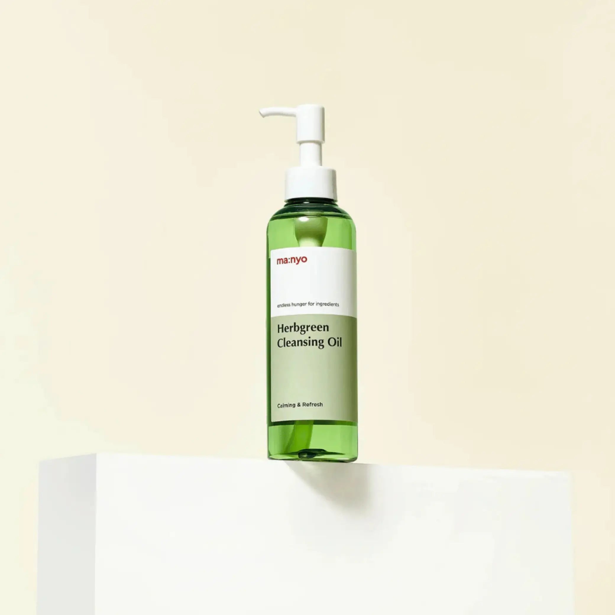 Herb Green Cleansing Face Oil ma:nyo óleo de limpeza coreano extractos de ervas pele sensível cosmética coreana Portugal