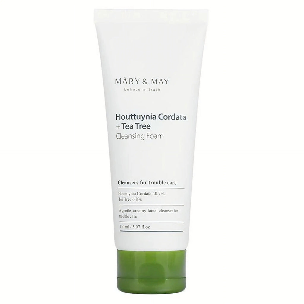 Houttuynia Cordata + Tea Tree Cleansing Foam da Mary & May espuma facial coreana poros skincare Portugal
