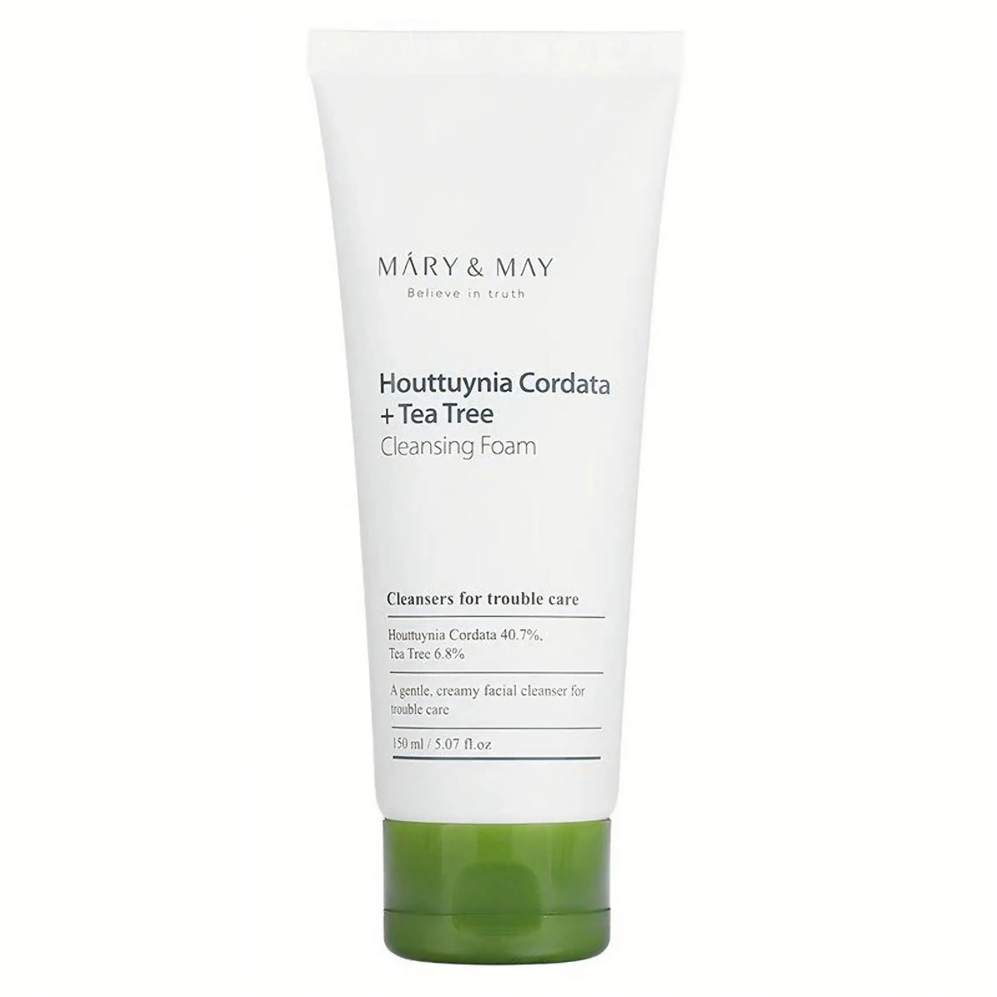 Houttuynia Cordata + Tea Tree Cleansing Foam da Mary & May espuma facial coreana poros skincare Portugal