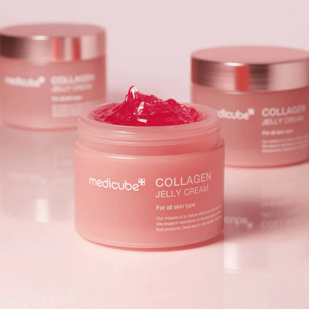 Medicube – Collagen Jelly Cream, creme facial coreano em textura jelly que melhora elasticidade, skincare Portugal cosmética coreana