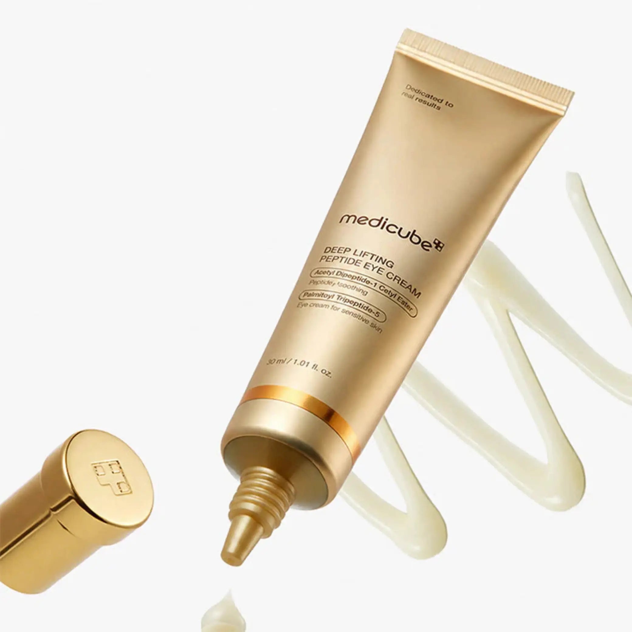 Medicube – Deep Lifting Peptide Eye Cream, creme de olhos com complexo de péptidos a 20.000ppm para firmeza, cosmética coreana skincare Portugal