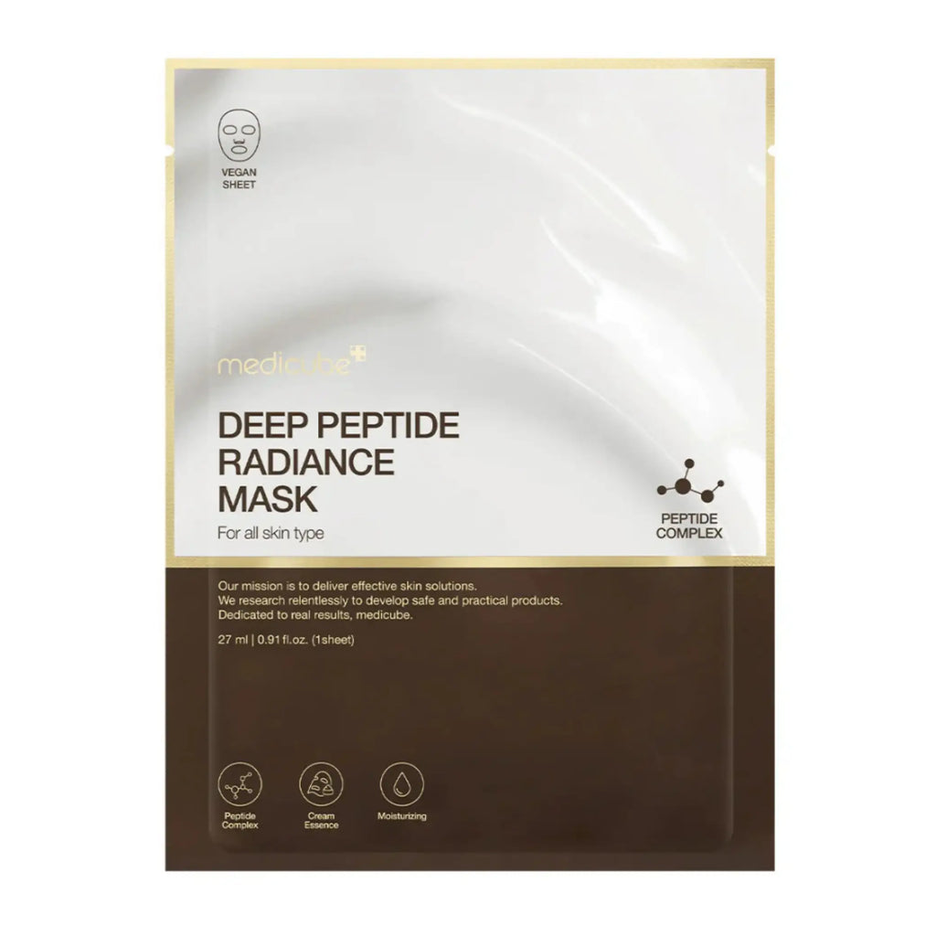 Deep Peptide Radiance Mask da Medicube saqueta individual frente em fundo branco