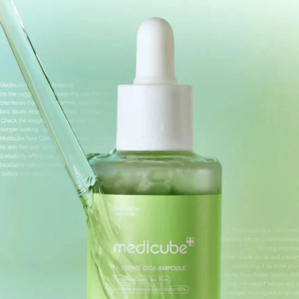 Medicube – Exosome Cica Ampoule, aplicação após tónico para reforçar a barreira cutânea, skincare Portugal cosmética coreana