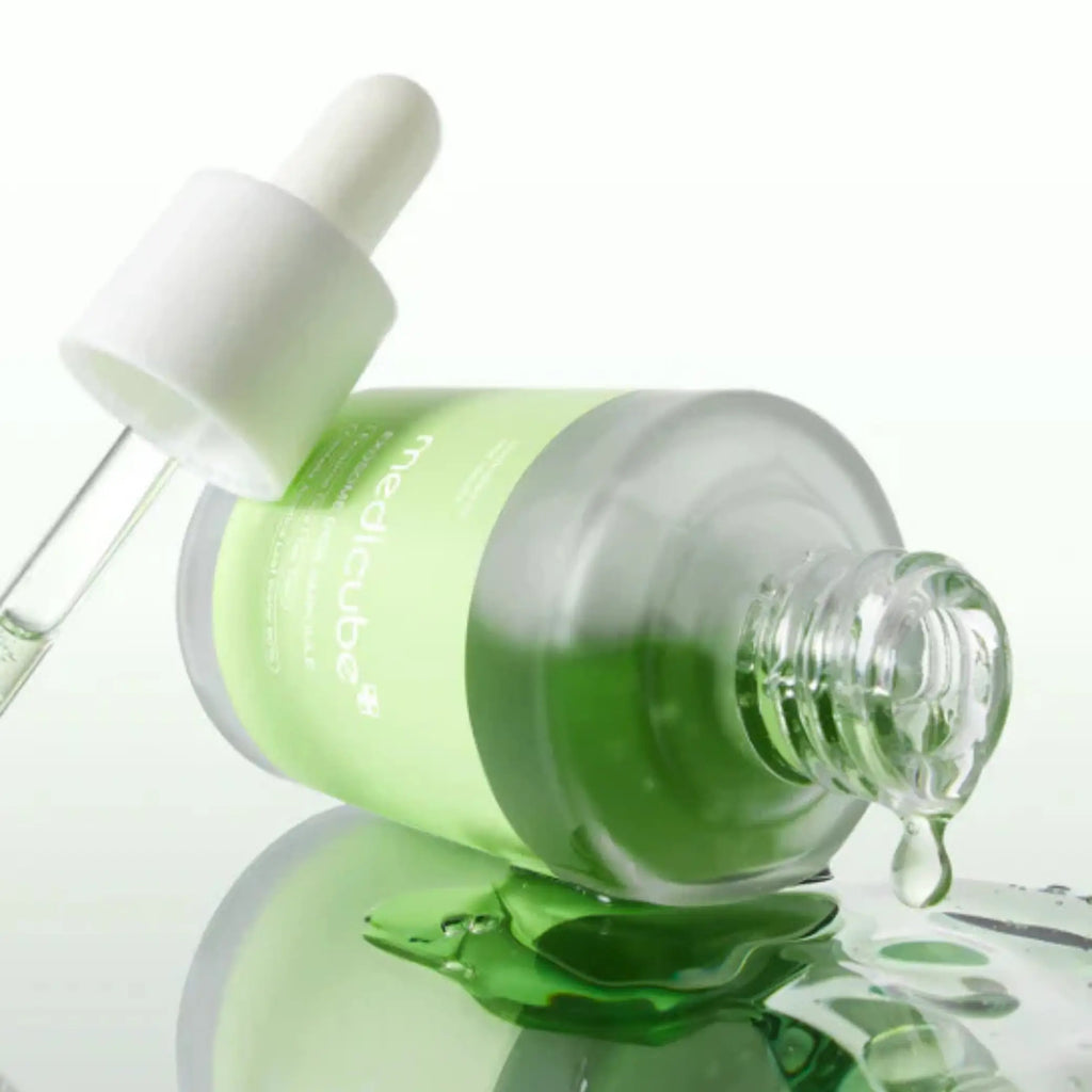 Medicube – Exosome Cica Ampoule, embalagem do sérum calmante com niacinamida e ectoína, cosmética coreana skincare Portugal