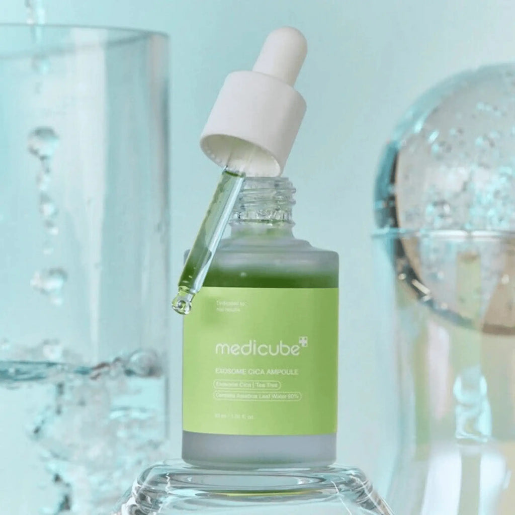 Medicube – Exosome Cica Ampoule, ampola coreana com 12 tipos de centella asiática para vermelhidão, skincare Portugal cosmética coreana
