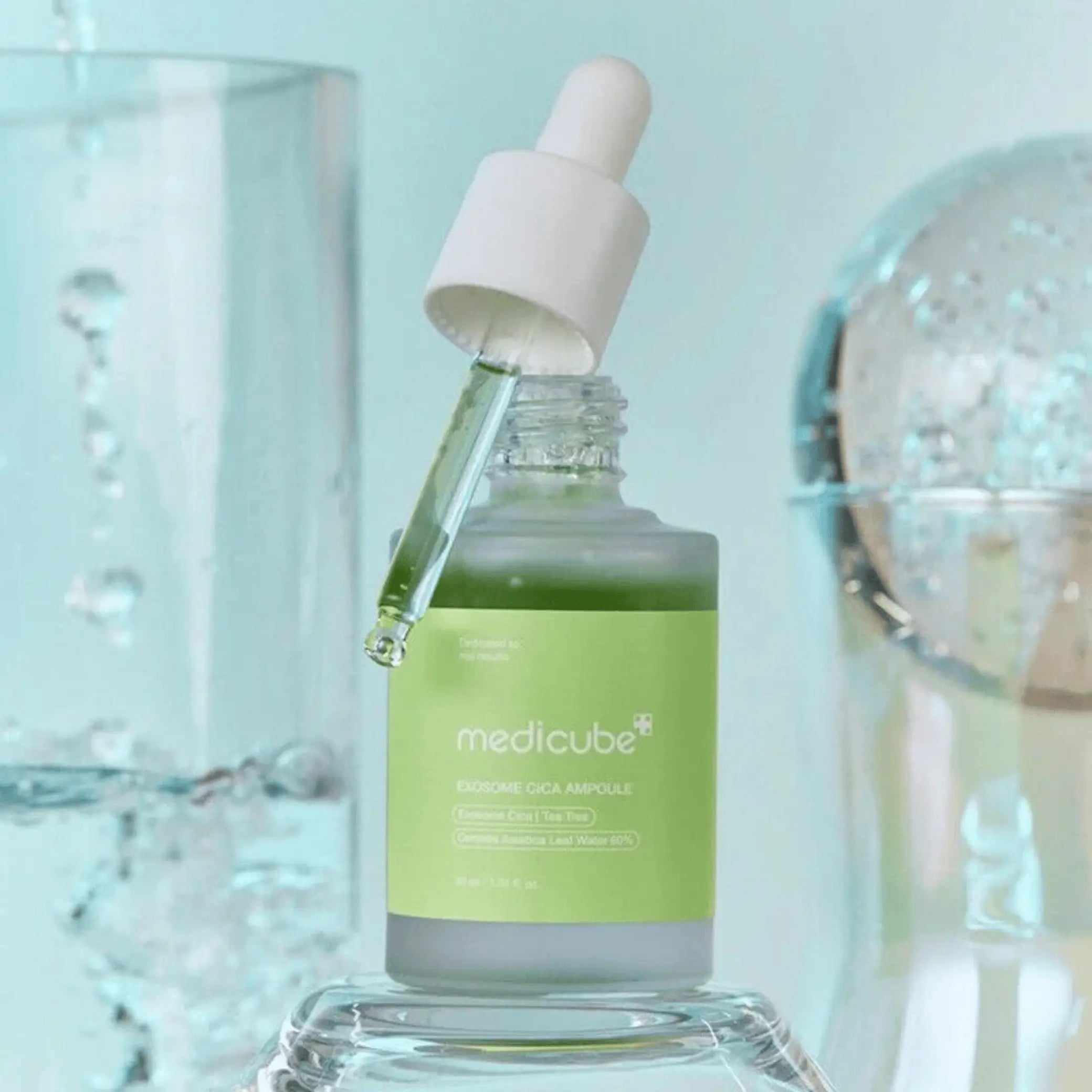Medicube – Exosome Cica Ampoule, ampola coreana com 12 tipos de centella asiática para vermelhidão, skincare Portugal cosmética coreana