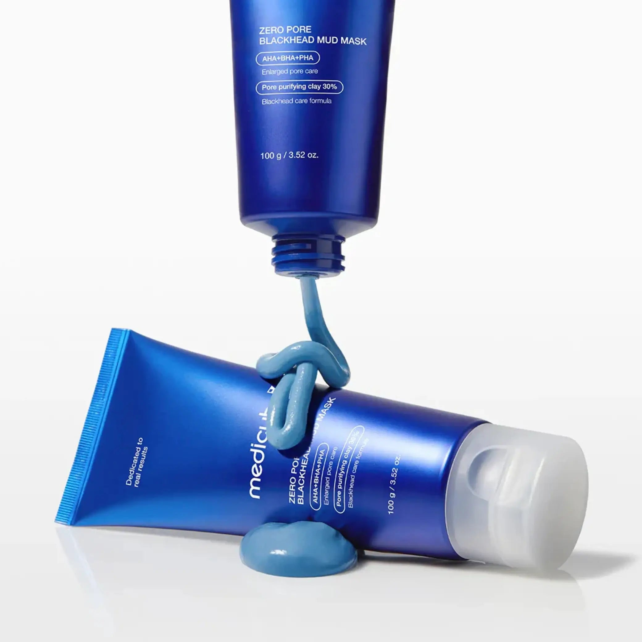 Textura da Zero Pore Blackhead Mud Mask Medicube argila azul para cuidado de poros