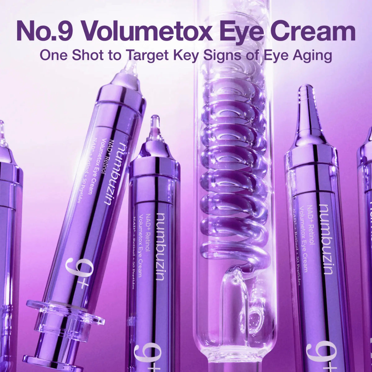 numbuzin No.9 NAD+ Retinol Volumetox Eye Cream embalagem creme de olhos coreano 10ml cosmética coreana Portugal