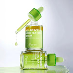 Azelaic Acid 10 Kojic Tea Tree Serum da Purito SEOUL dois frascos empilhados com pipeta e gota a cair
