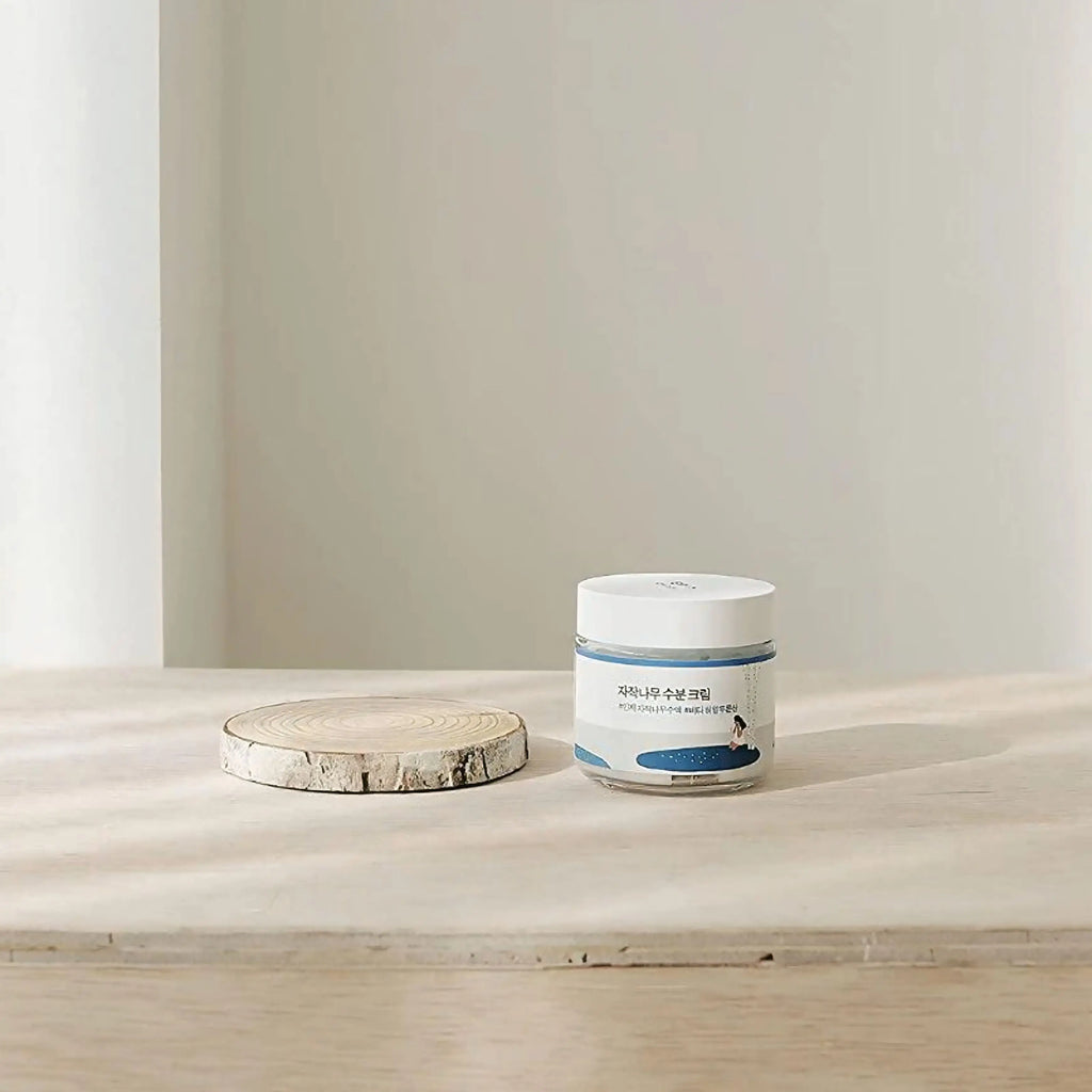 Birch Juice Moisturizing Cream da Round Lab creme facial coreano bétula textura leve absorção rápida skincare Portugal