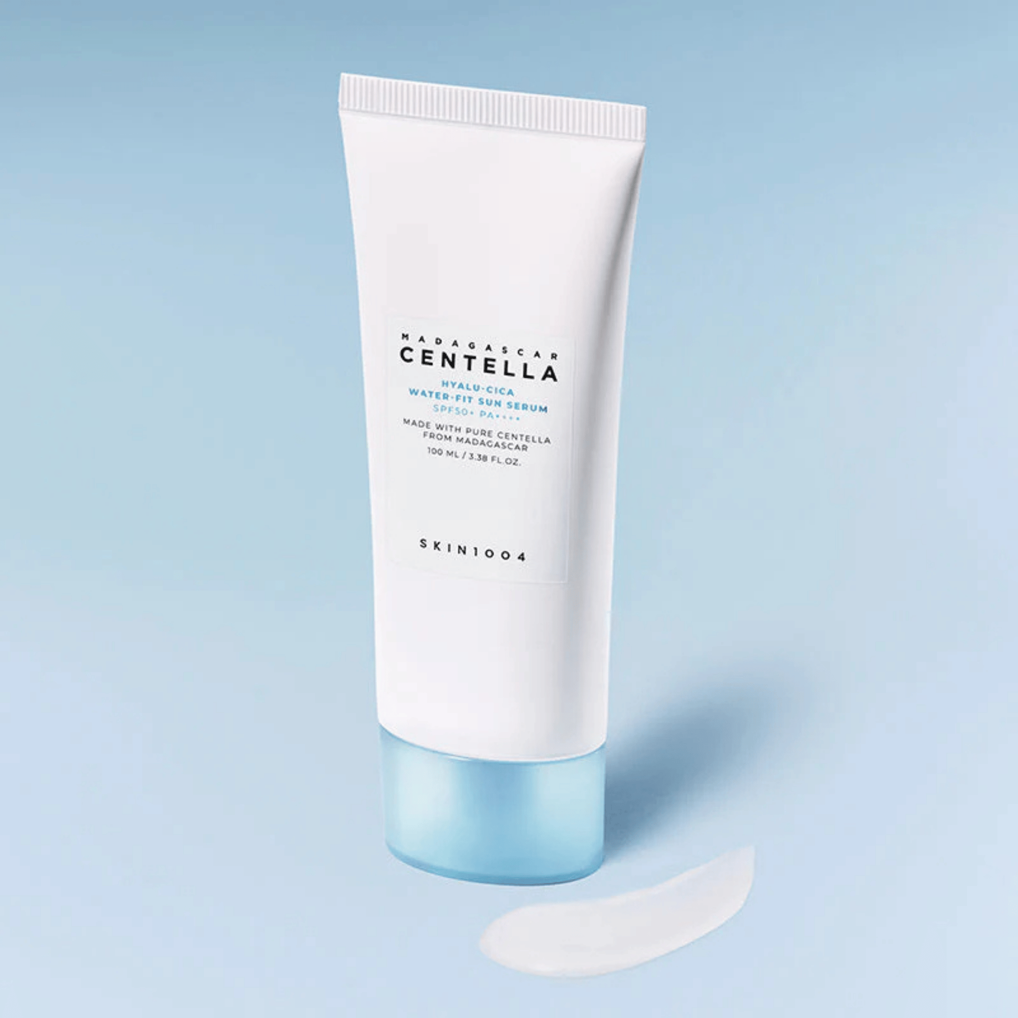 SKIN1004 Madagascar Centella Hyalu-Cica Water-Fit Sun Serum protetor solar coreano fluido com centella asiática cosmética coreana Portugal