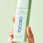Tocobo – Cica Calming Sun Serum SPF50+, protetor solar coreano em sérum com cica calmante, cosmética coreana, skincare em Portugal