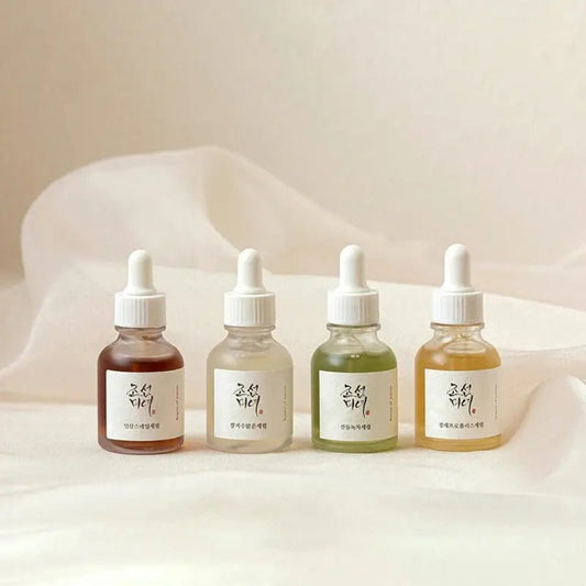 Hanbang Serum Discovery Kit da Beauty of Joseon – conjunto de séruns coreanos inspirados na medicina tradicional Hanbang. Inclui opções para hidratação, luminosidade, ação anti-idade e anti-acne. Cosmética coreana e skincare k-beauty disponível em Portugal