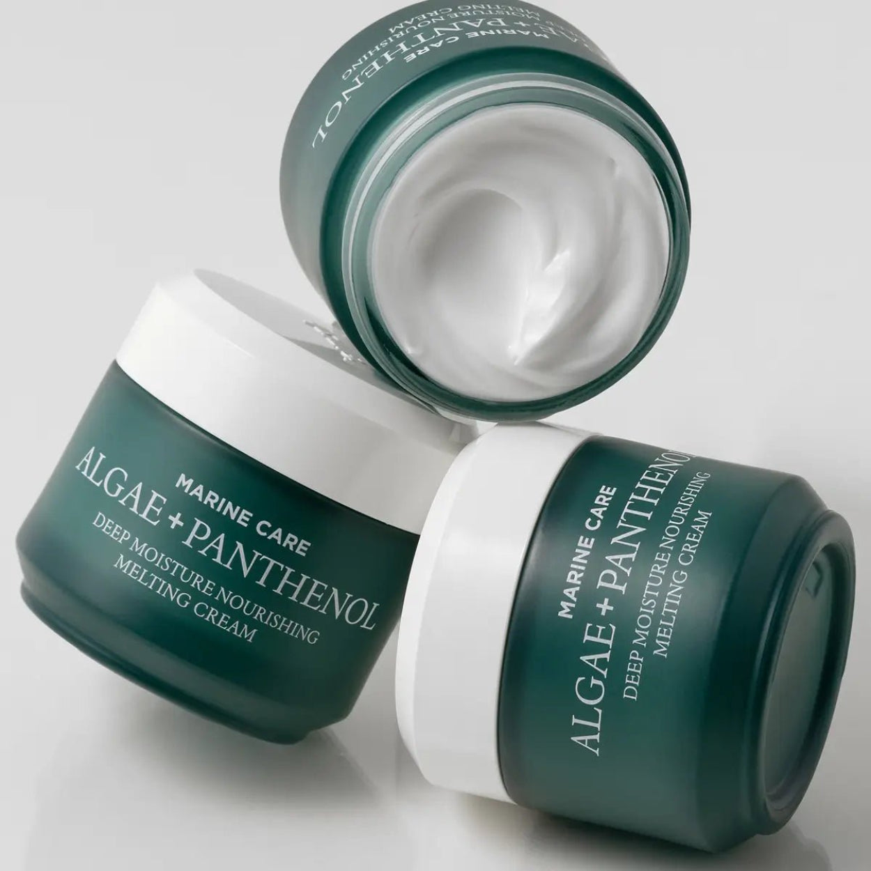 Marine Care Deep Moisture Nourishing Melting Cream da Heimish – creme de hidratação profunda com algas marinhas e pantenol, perfeito para nutrir e revitalizar a pele. Textura rica e derretida que proporciona um boost de hidratação intensa. Um must-have do k-beauty e da cosmética coreana para uma pele saudável e luminosa