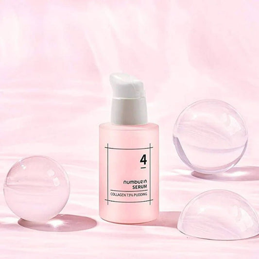 No.4 Collagen 73% Pudding Serum da Numbuzin – sérum inovador com textura pudding e 73% de colagénio, perfeito para hidratar e restaurar a elasticidade da pele. Um essencial da cosmética coreana que suaviza linhas finas e melhora a firmeza, deixando a pele radiante e rejuvenescida. Descobre este segredo do k-beauty para uma pele jovem e luminosa