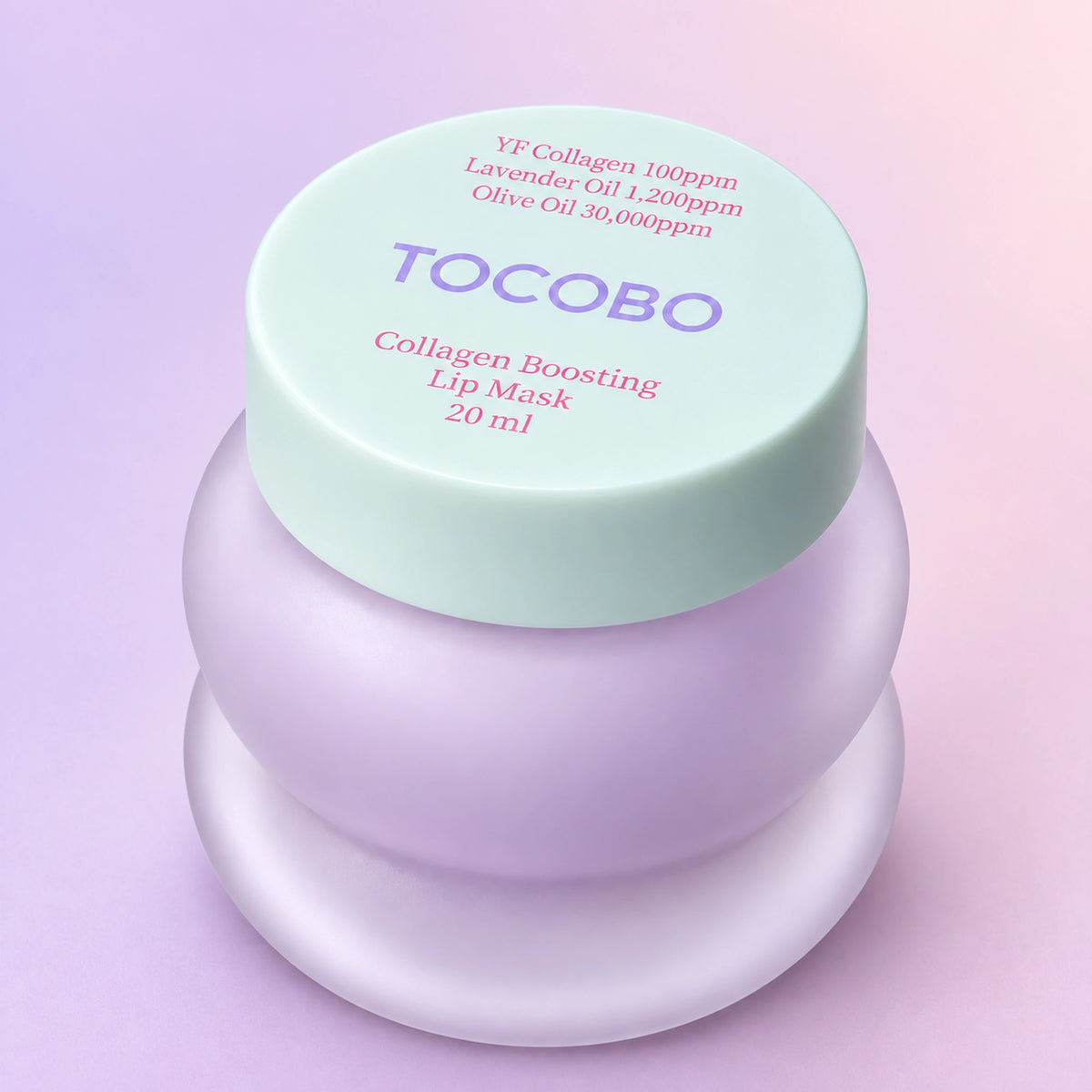 Embalagem da máscara labial TOCOBO Collagen Boosting Lip Mask.